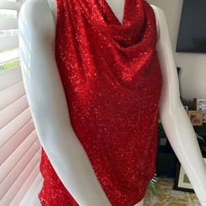 INC WOMEN SEQUIN BLOUSE